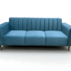 Azure Ribbed Velvet Sofa